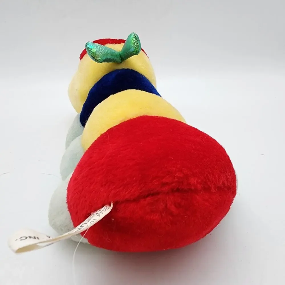 Vintage HugFun Caterpillar Worm Rattle Plush Stuffed Animal 10